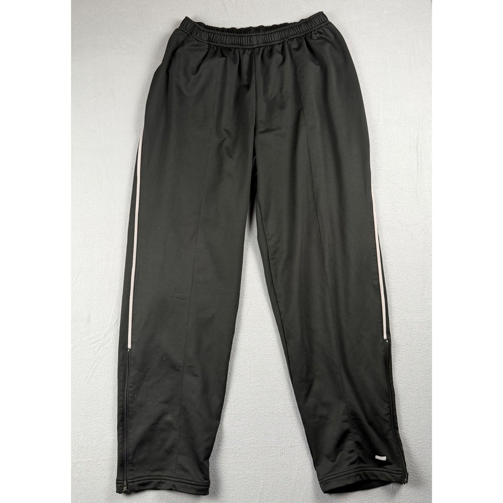 Nike Team Dri-FIT Mens XL Black Track Pants Zipper Leg Athletic Warm Up Trousers